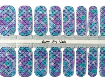 Mermaid Shimmer Nail Polish Strips / Nail Wraps