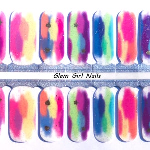 Watercolor Dreams Paint Spill / Nail Polish Strips / Nail Wraps / Nail Art