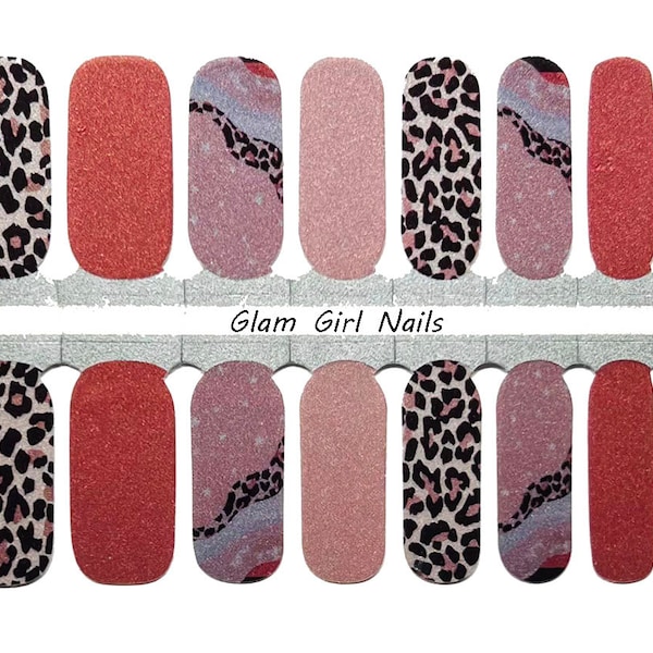 Into The Wild Leopard Print Nail Polish Strips / Nail Wraps / Nail Art / Nail Stickers