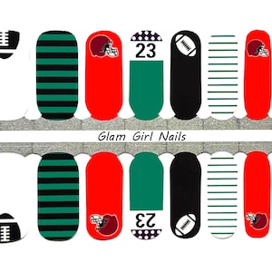 Football Nail Polish Strips