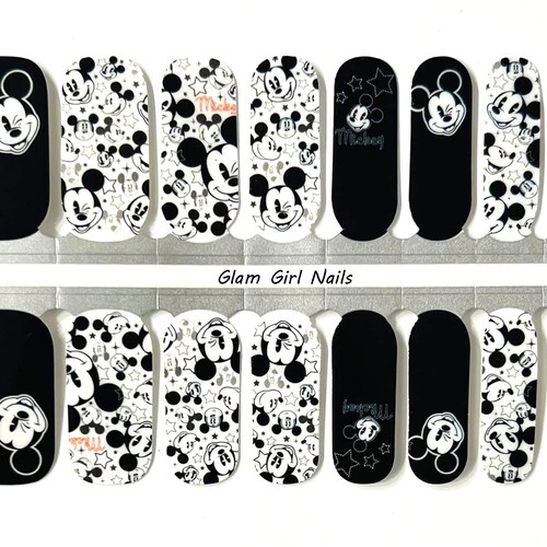 Mickey Mouse and Minnie Minnie Nail Polish Strips / Nail Wraps Etsy