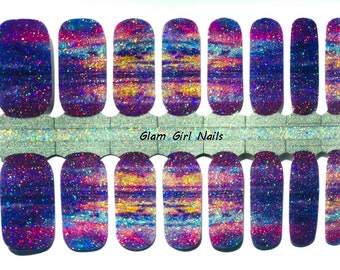 Purple Sunset Gorgeous Nail Polish Strips / Nail Polish Wraps