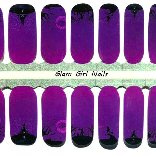 Spooky Graveyard Halloween Nail Polish Strips / Nail Wraps Etsy