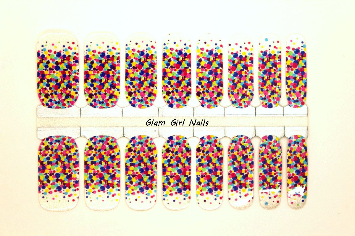 3. "Glitter Confetti Nail Art Strips" by Twinkled T - wide 10