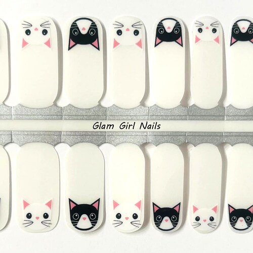 Cute Cats Translucent Overlay Nail Polish Strips / Nail Polish Etsy