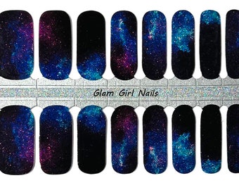 Galactic Sparkle Nail Polish Strips / Nail Wraps