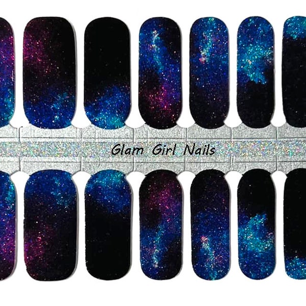 Galactic Sparkle Nail Polish Strips / Nail Wraps