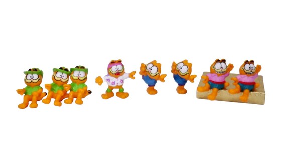 1980's Garfield Cat Cartoon Character PVC Figures Pick One - Etsy