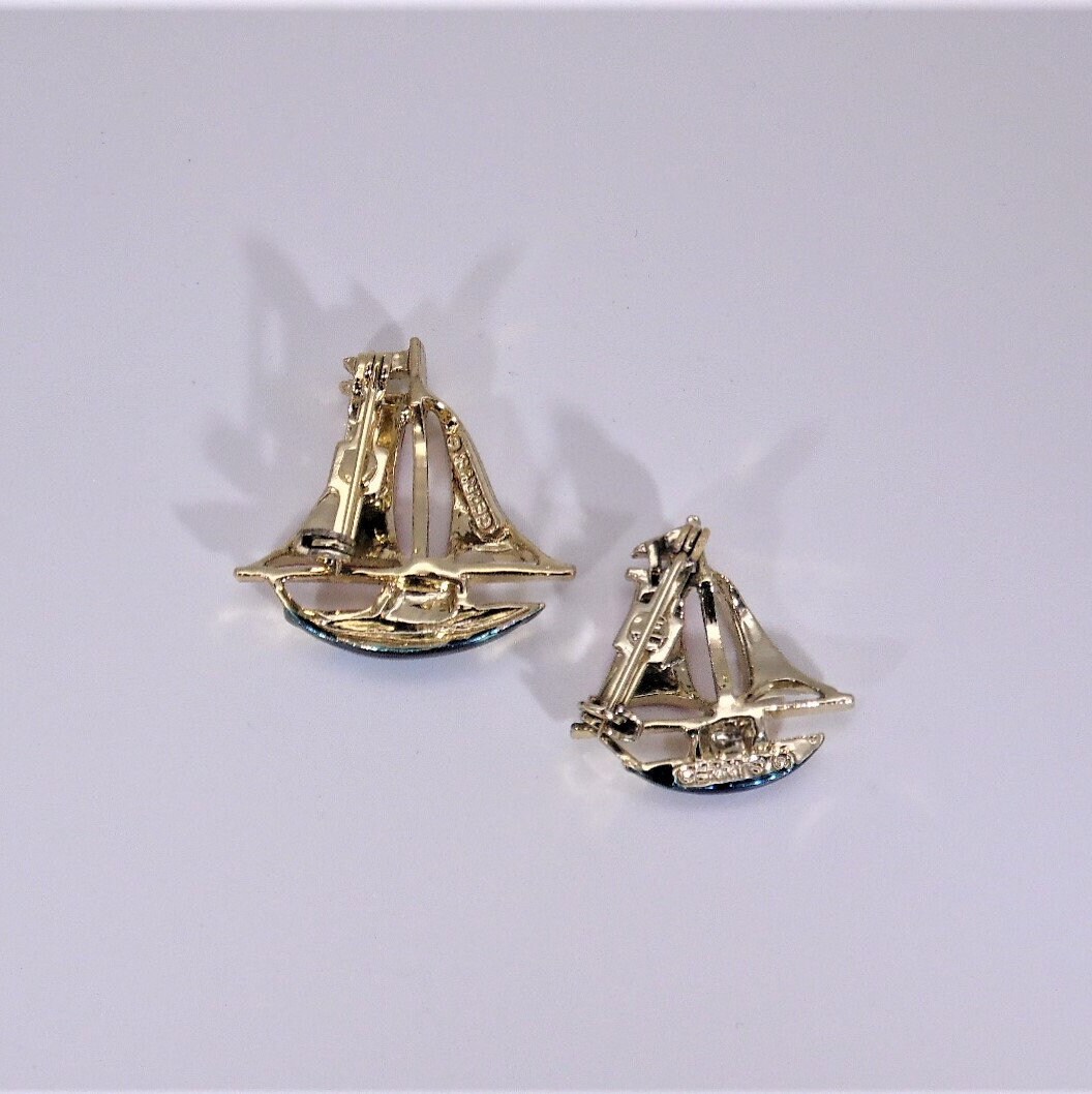 Broche Voilier Ton Or - Occasion, état Like New, Bijou Vintage Marin