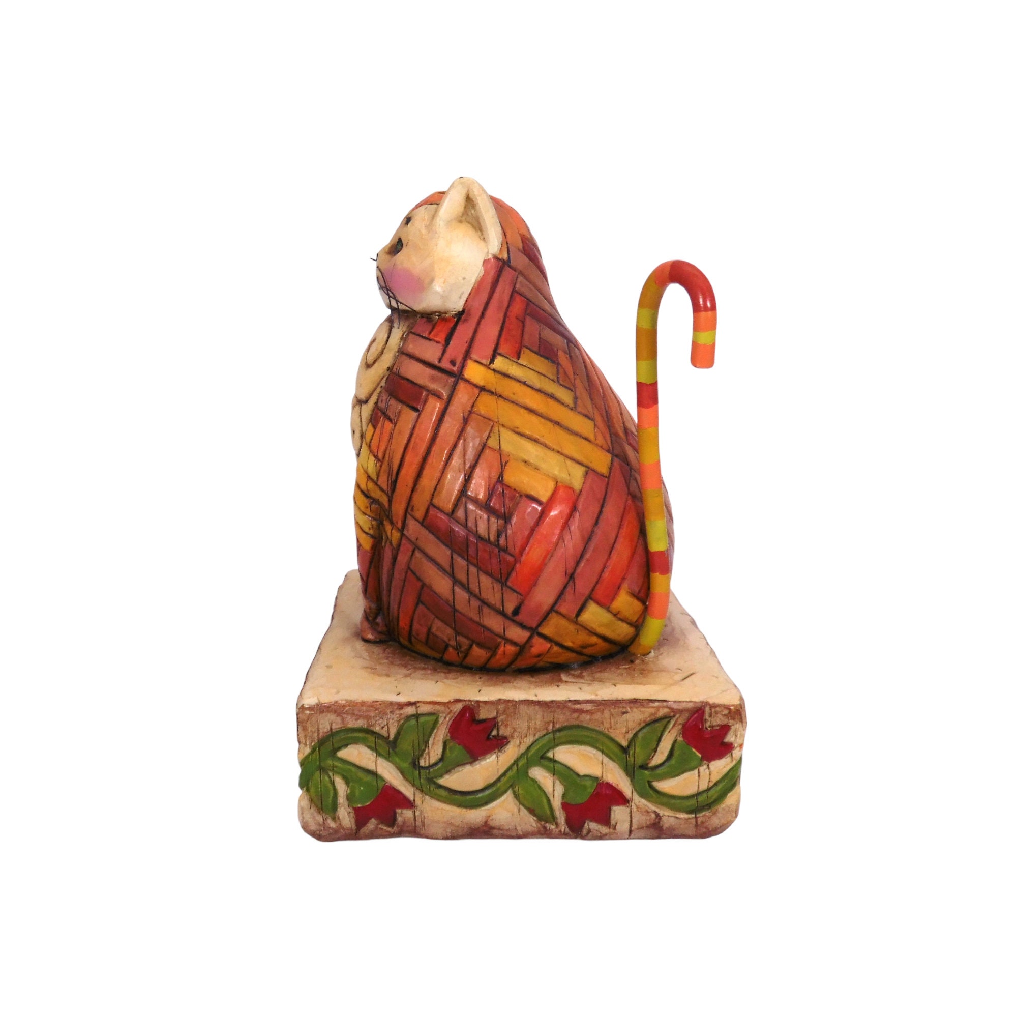2003 Jim Shore Heartwood Creek Enesco Elijah Sitting Orange Cat
