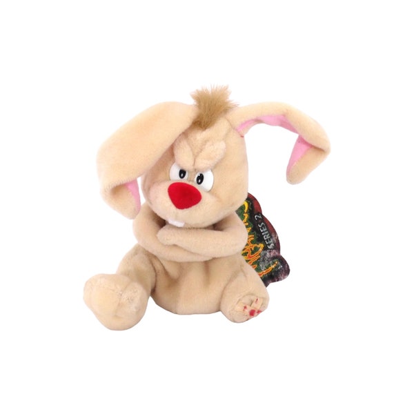 1990's Meanies 5" Lucky The Rabbit Plush Stuffed Animal With Tag Series 2 By The Idea Factory Pre-Owned