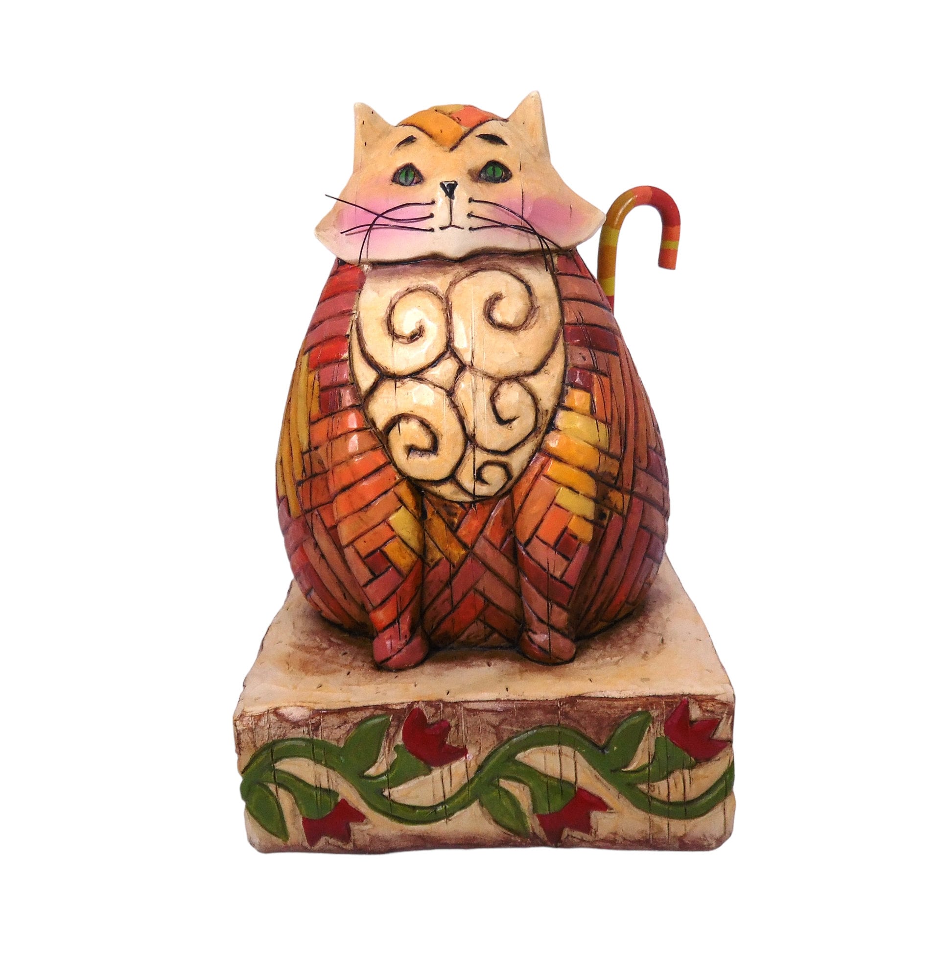 2003 Jim Shore Heartwood Creek Enesco Elijah Sitting Orange Cat