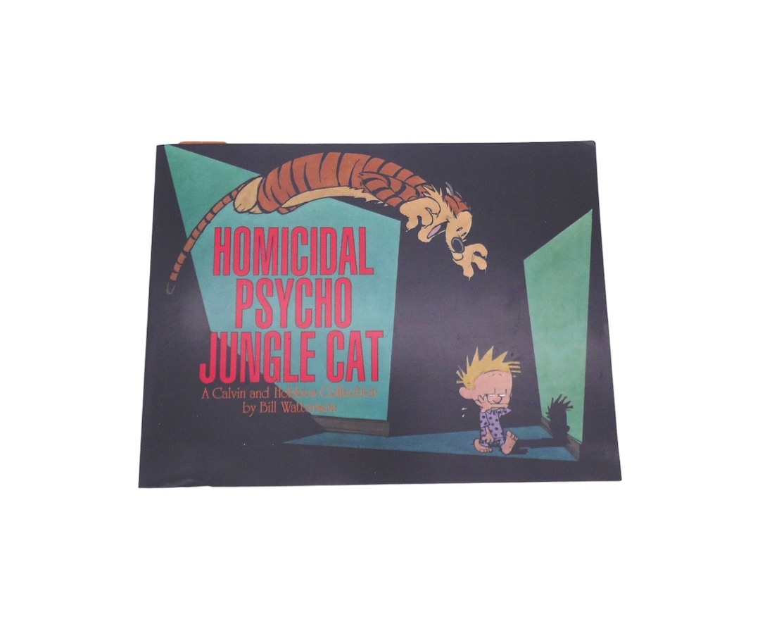 1994 Calvin and Hobbes Book Homicidal Psycho Jungle Cat by Bill ...