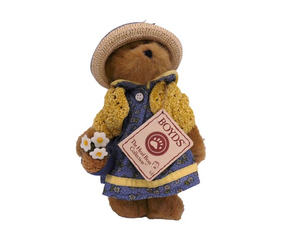 Boyds Bears Bailey Plush | Daisy Dress, Flower Pot, 2003 - Etsy
