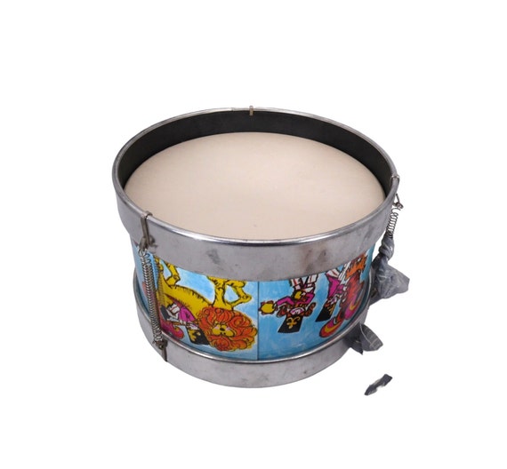 Vintage Romper Room Rhythm Drum Marching Band Tin Musical