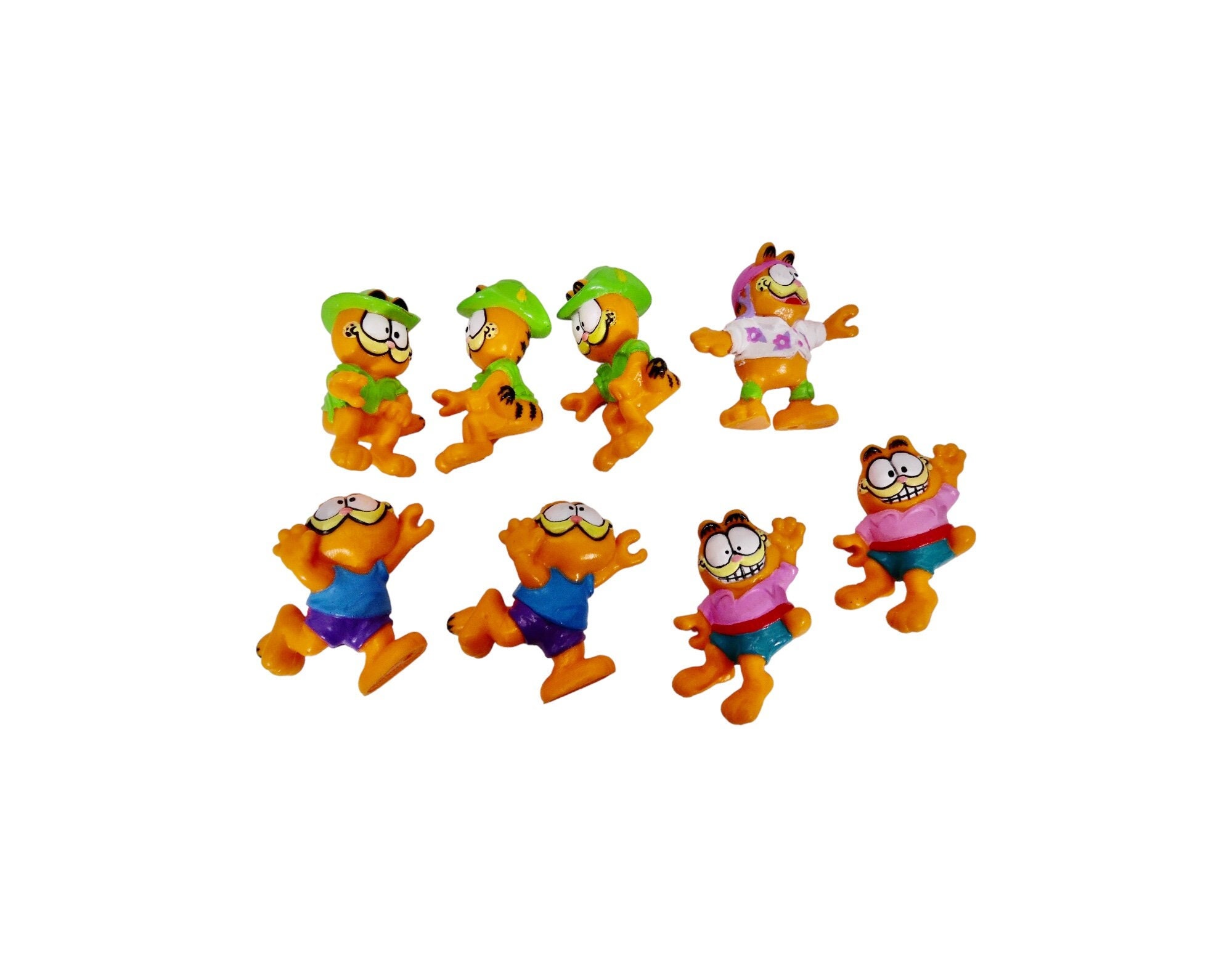 1980's Garfield Cat Cartoon Character PVC Figures Pick One - Etsy