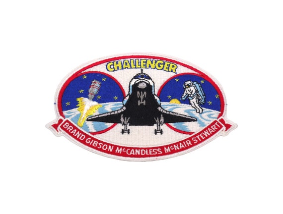 Vintage 80's Space Shuttle Sticker, NASA Challenger Patch