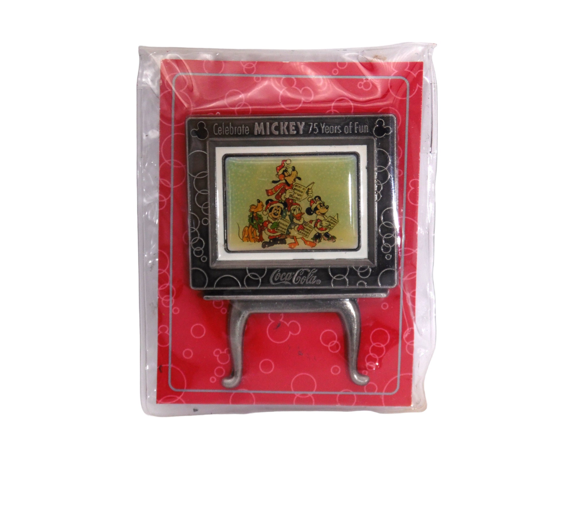 Vintage Mickey Mouse Coca Cola Easel Picture Frame 75th