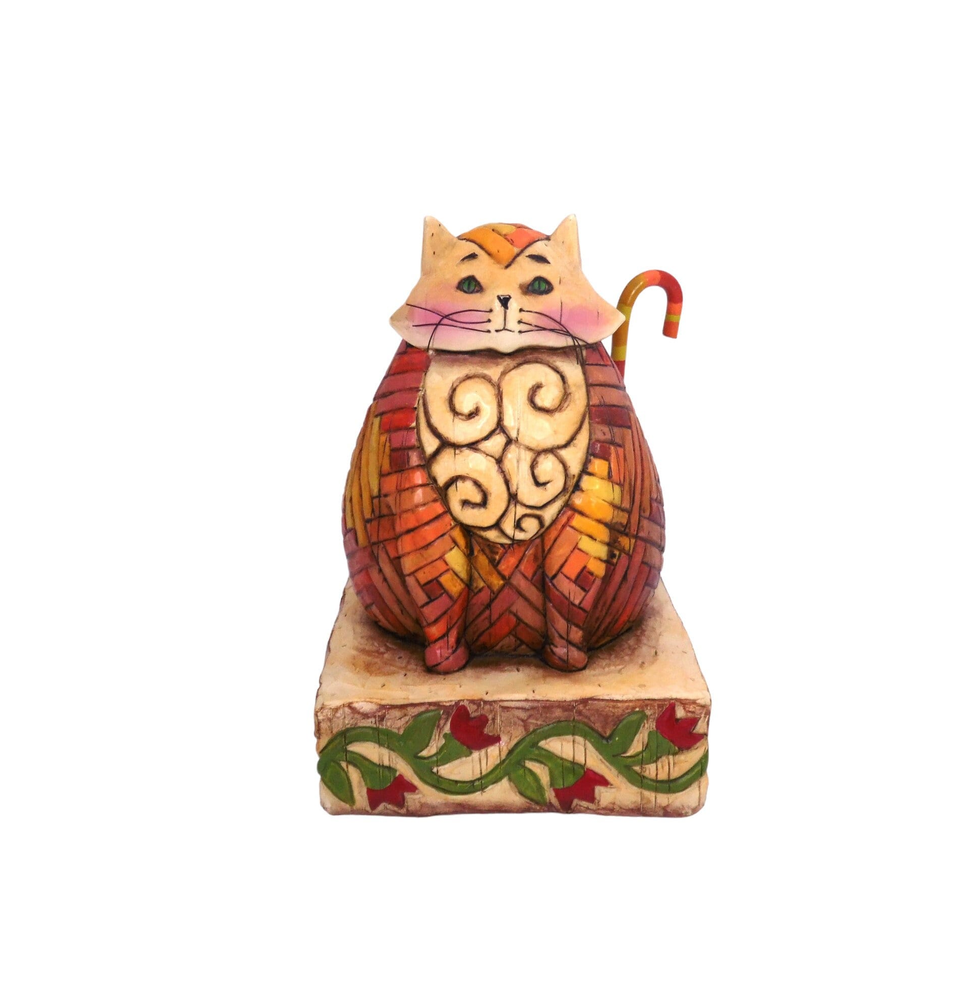 2003 Jim Shore Heartwood Creek Enesco Elijah Sitting Orange Cat