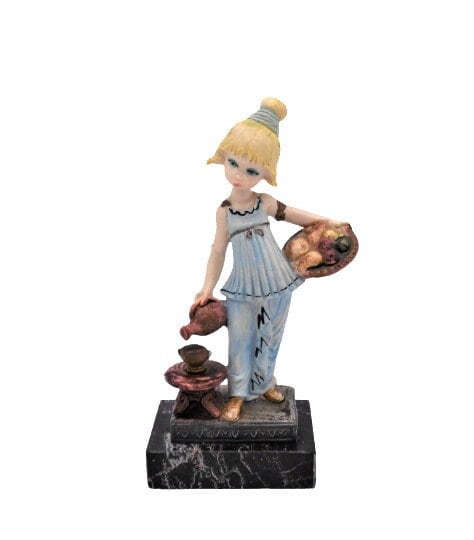 Fontanini Figurine Girl With Bowl of Fruit -depose Italy 446 - Etsy
