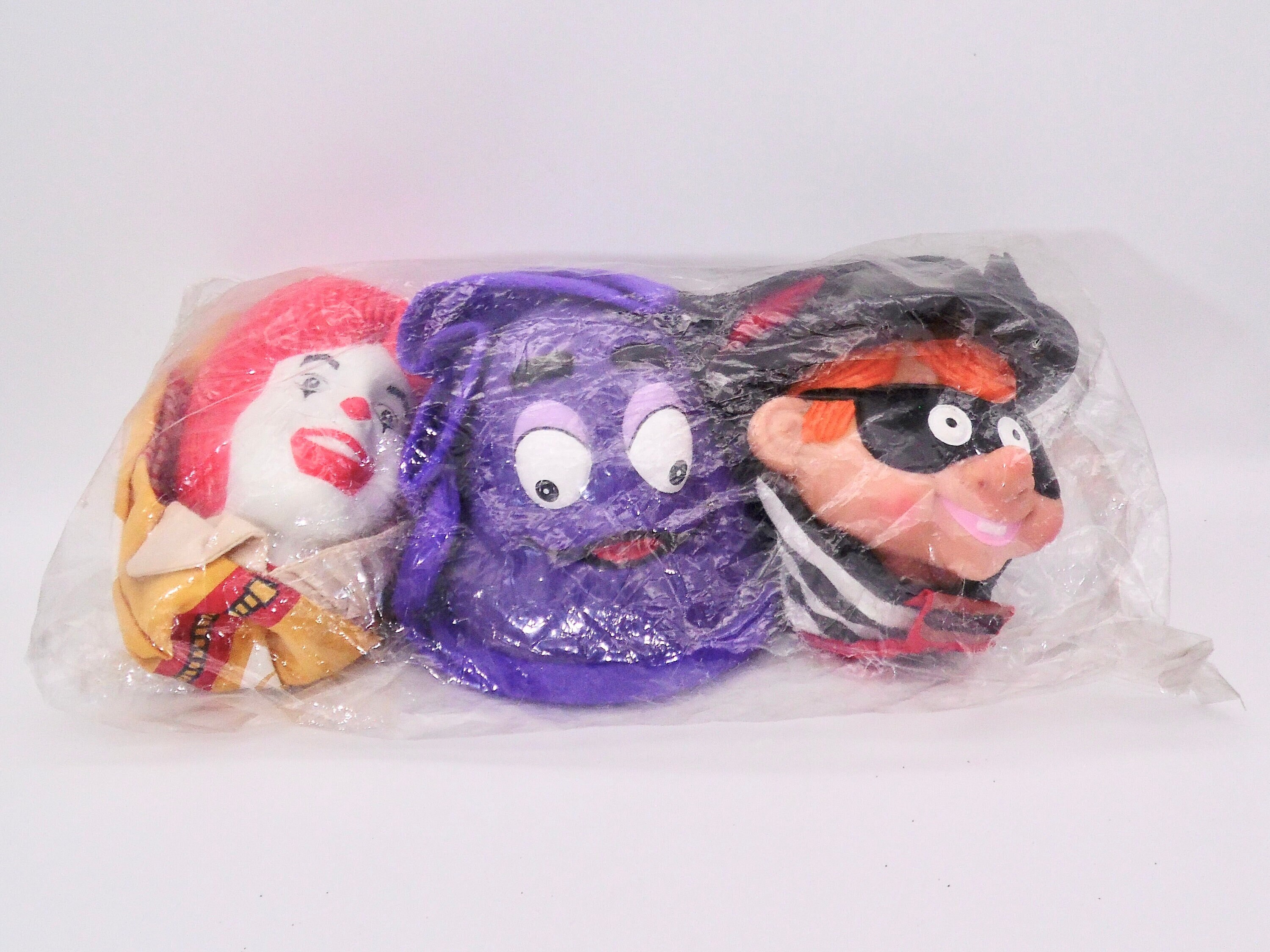 Vintage 1993 Mcdonalds Hand Puppets Ronald Mcdonald, Grimace