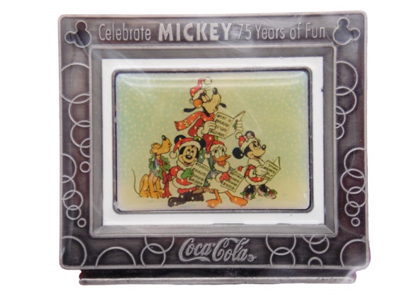 Disney Coca-Cola 75 Years of Fun 額装 Vintage Mickey Mouse Coca Cola Easel Picture Frame 75th