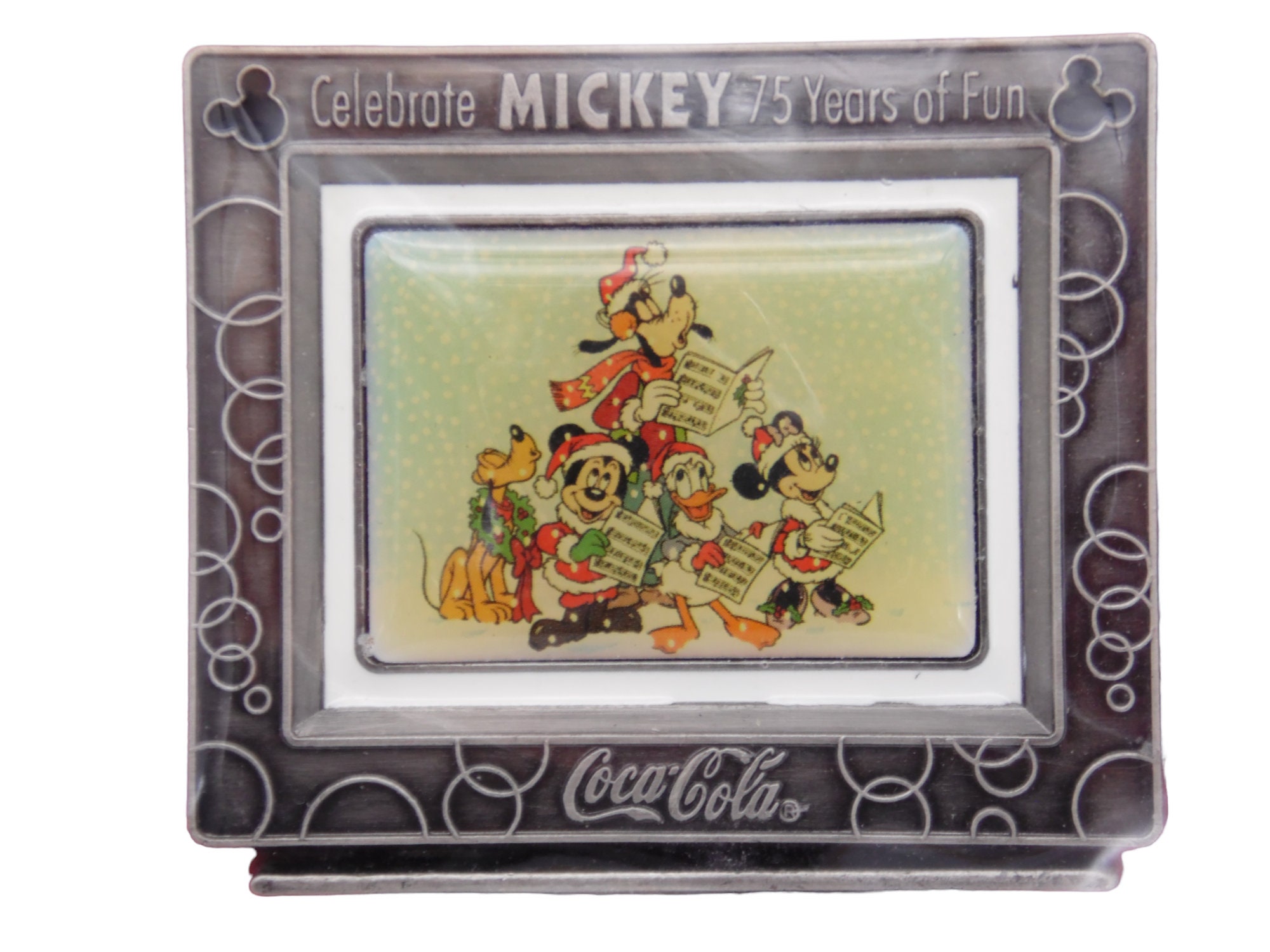 Disney Coca-Cola 75 Years of Fun 額装 Vintage Mickey Mouse Coca Cola Easel Picture Frame 75th
