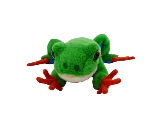 Applause Red Eyed Tree Frog Plush Stuffed Animal 1989 World Wild