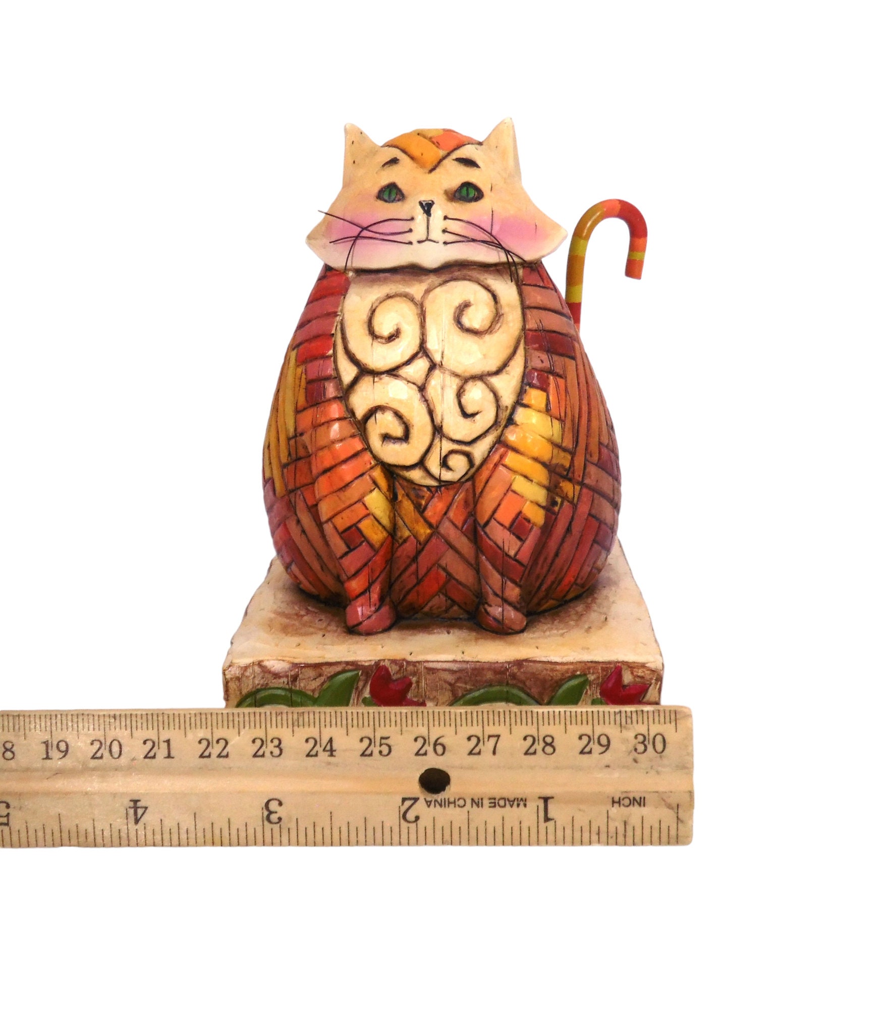 2003 Jim Shore Heartwood Creek Enesco Elijah Sitting Orange Cat