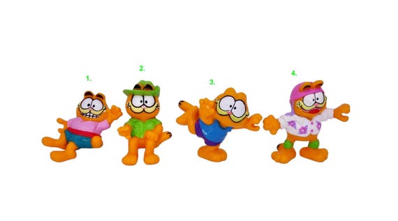 1980's Garfield Cat Cartoon Character PVC Figures Pick One - Etsy