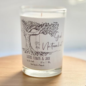 6.5 oz Soy Wax Scented Candle in Clear Glass Jar