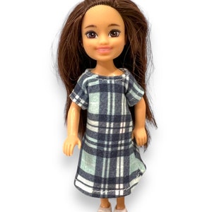 Plaid dress for 5.5 fashion doll image 1