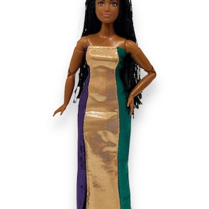 Strapless dress for 11.5” realistic curvy doll