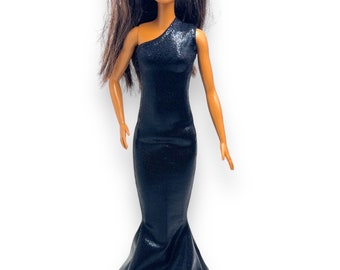 Mermaid cut dress for 12" fashion doll with TALL body type