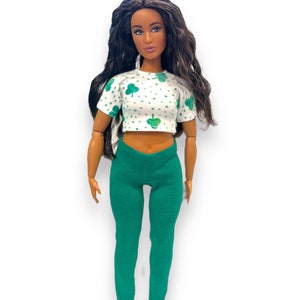 2 piece holiday outfit for 11.5” realistic curvy doll