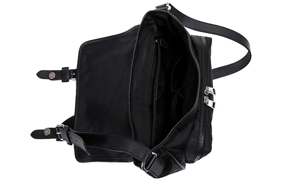 Nylon split leather function bag Messenger Bag Me… - image 7