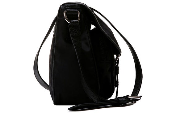 Nylon split leather function bag Messenger Bag Me… - image 5