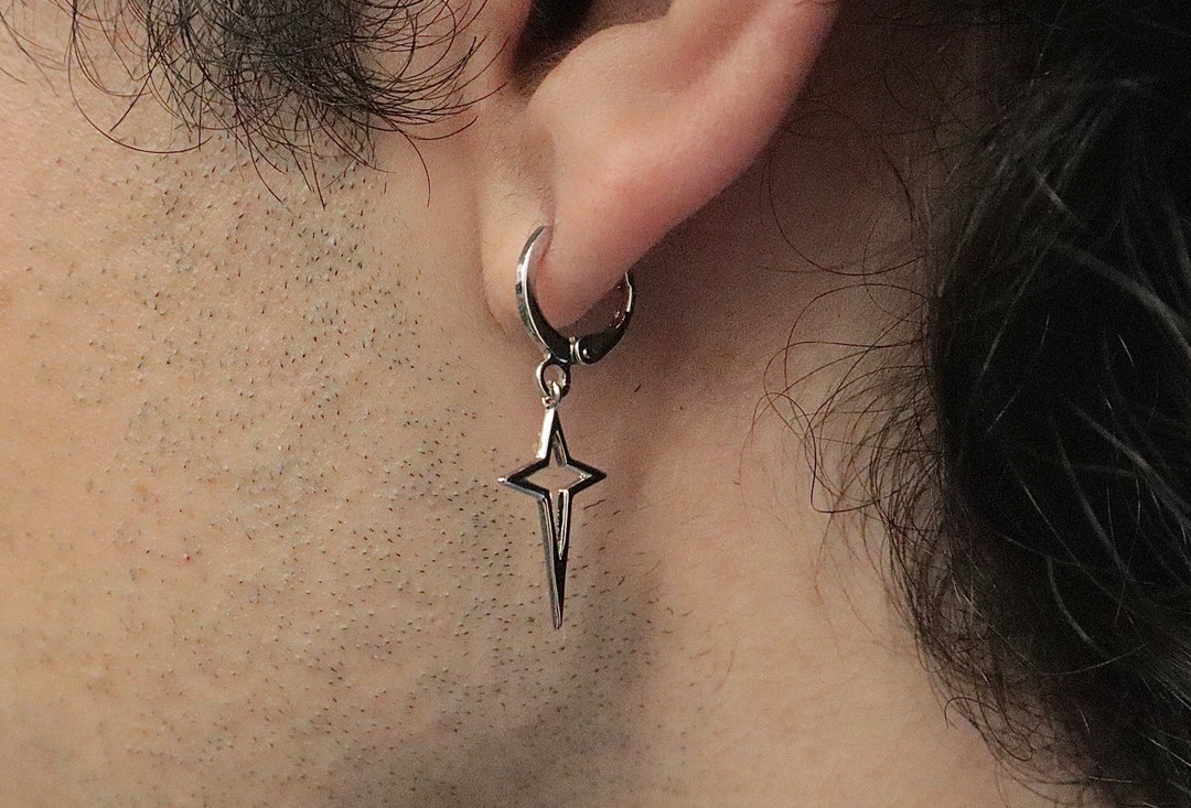 Silver Clip on Star Earrings Anime Harajuku Streetwear Etsy