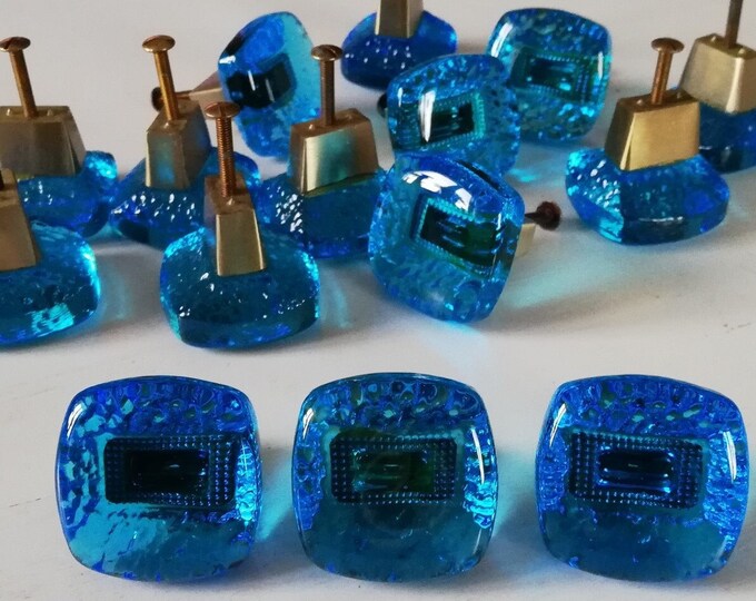 Swedish Vintage Glass Knobs / Knobs, Midcentury, 1960's. 5 Pcs Available. Etsy