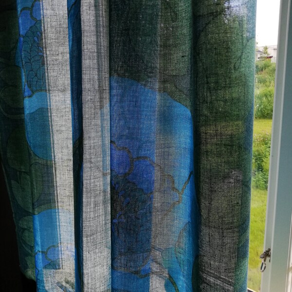 Scandinavian vintage curtains, mid-century