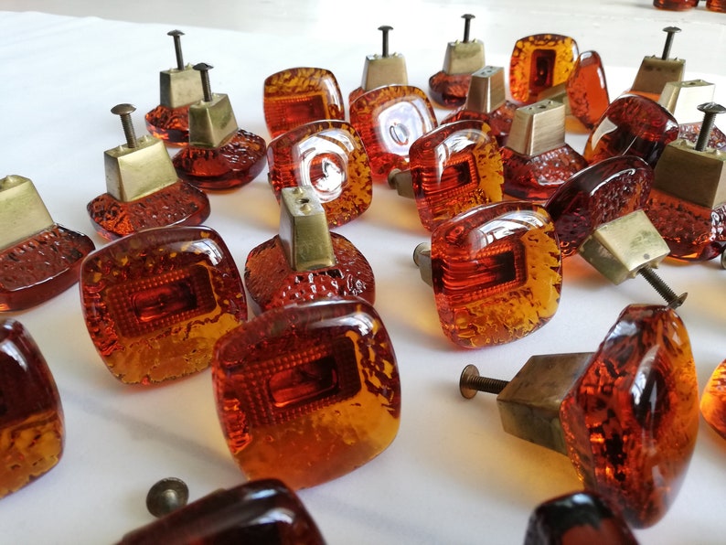 Scandinavian Vintage Glass Knobs / Cabinet Knobs. 25 Pcs - Etsy
