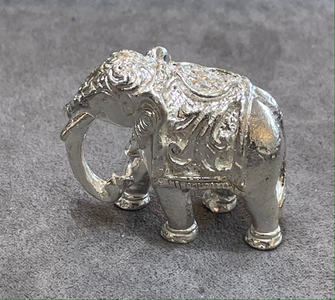 9999 Pure Solid Silver Elephant Statue 60 GRAMMES Etsy