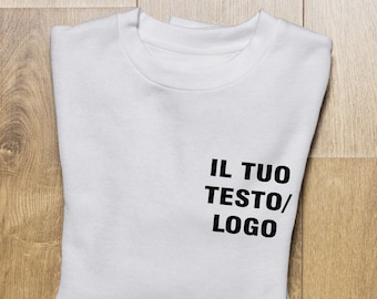 Embroidered unisex sweatshirt customized with Text/Logo - Man/Woman, gift idea, customize it as you wish!!