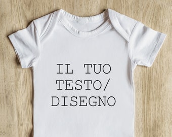 Body Personalizzato con ricamo Idea Regalo per Neonato e Neonata