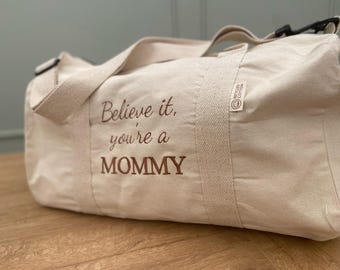 Personalized Duffel Bag with Embroidery, Fantastic Gift Idea for First Birth or Delivery Bag, Sports Bag or Travel Bag