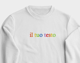 Unisex sweatshirt with embroidered text/logo personalization - Men/Women, gift idea, customize it as you want!!