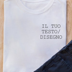 T-shirt ricamata personalizzazione con Testo/Logo Uomo/Donna/Bambino immagine 3