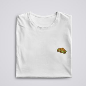 CAMISETA SENDWICH con personalización bordada - SENDWICH Tshirt Hombre /Mujer, Regalo para amantes de la comida, ¡Regalo para amantes de la comida rápida!