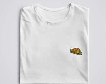 SENDWICH-T-Shirt mit gestickter Personalisierung – SENDWICH-T-Shirt für Männer/Frauen, Geschenk für Essensliebhaber, Geschenk für Fast-Food-Liebhaber!