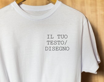 T-shirt ricamata personalizzazione con Testo/Logo